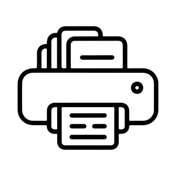 Printer outline icon vector on white background Stock Illustration