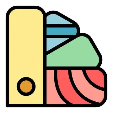 Printer palette icon vector flat Illustrazione stock