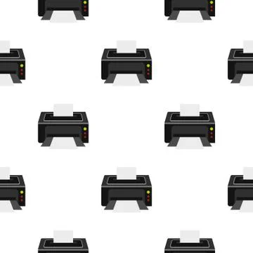 Printer pattern flat Stock Illustration