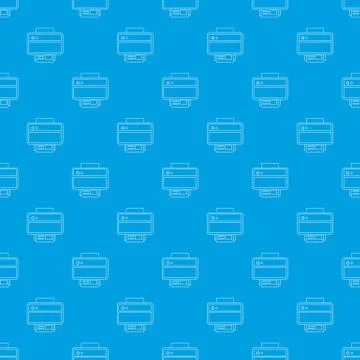 Printer pattern seamless blue Stock Illustration