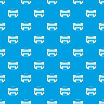 Printer pattern seamless blue Stock Illustration