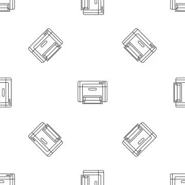 Printer pattern seamless vector Stock Illustration