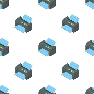 Printer pattern seamless vector Illustrazione stock