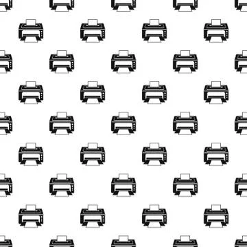 Printer pattern, simple style Stock Illustration