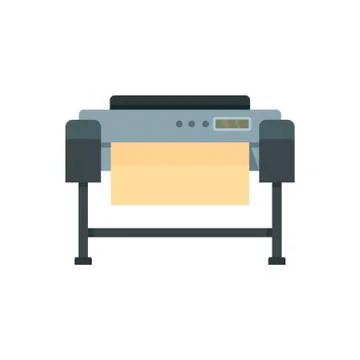 Printer plotter icon, flat style Illustrazione stock