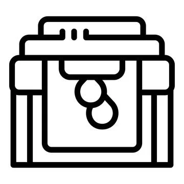 Printer plotter icon outline vector. Print machine Illustrazione stock