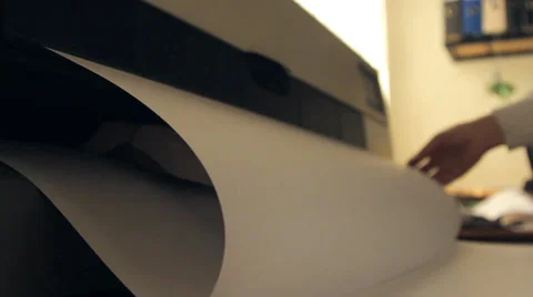 A printer, plotter prints drawing Stock Footage 36775744