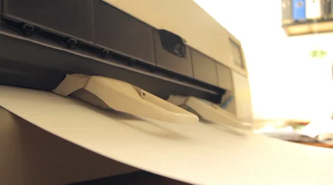 A printer, plotter prints drawing Stock Footage 36775814