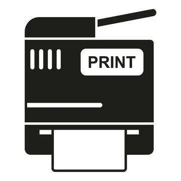 Printer print icon simple vector. Digital machine Illustrazione stock