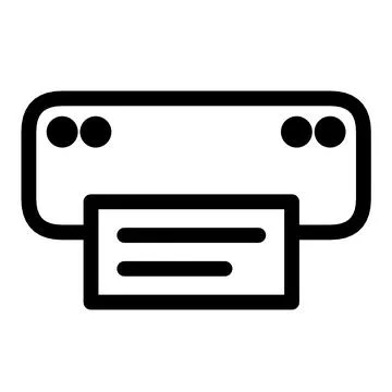 Printer. Printer Thin line Vector Icon Stock Illustration