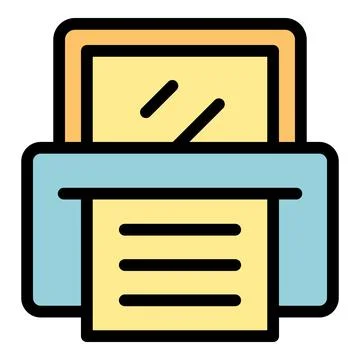 Printer printing document with display showing progress Illustrazione stock
