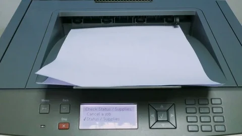 The printer is printing documents. Stock Footage 81886482