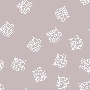 Printer for printing on fabric line vector seamless pattern 스톡 일러스트