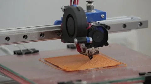 The printer is printing an object 4 Stock Footage 322132884