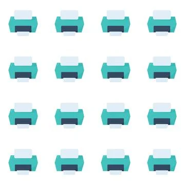 Printer printing photo file pattern elements fax Stock Illustration