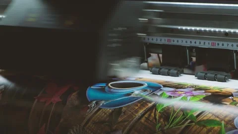 A printer is printing a picture Stock Footage 309727457