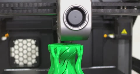 The printer is printing a plastic product. Stock Footage 315028638