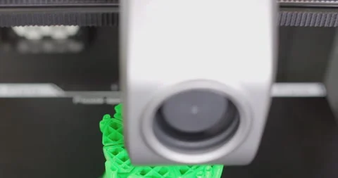 The printer is printing a plastic product. Stock Footage 318295869