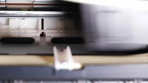 Printer printing process in action with clear steps shown Stock Footage 333395993