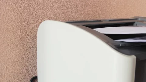 Printer printing on white paper. Stock Footage 149922511