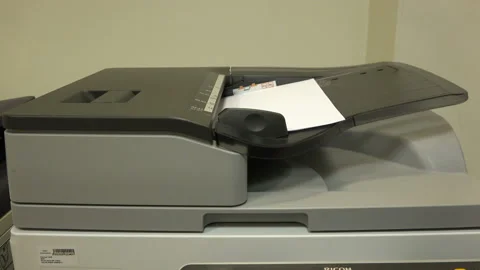The printer prints documents Stock Footage 111159784