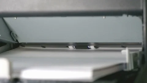 The printer prints on paper Stock Footage 71673741