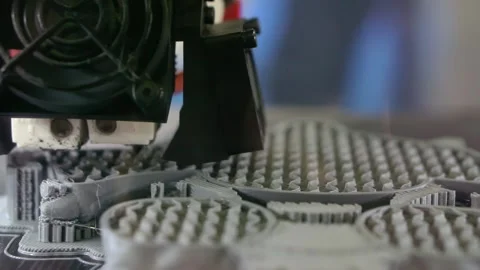 The printer prints a plastic product. Stock Footage 170362287