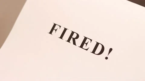 Printer prints the sheet of paper with "FIRED" text Stock Footage 136260557