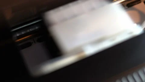 The printer prints the title of the article about COVID 19 Stock Footage 164292302