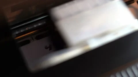 The printer prints the word quarantine Stock Footage 156942257