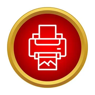 Printer producing document, technology, and hardware concept 스톡 일러스트
