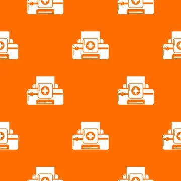 Printer repair pattern orange Stock Illustration
