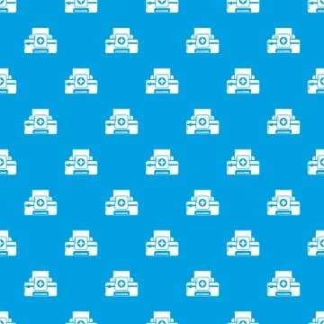 Printer repair pattern seamless blue Stock Illustration