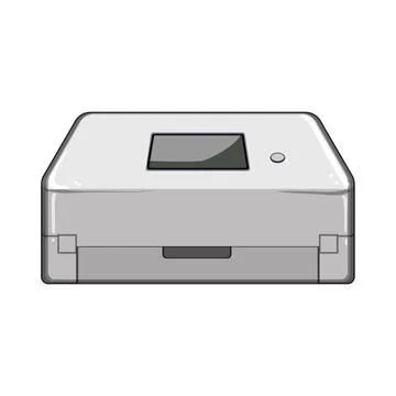Printer scanner document cartoon vector illustration Stockillustratie