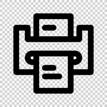 Printer Scanner Icon. Editable Bold Outline Design. Vector Illustration. Stock Illustration