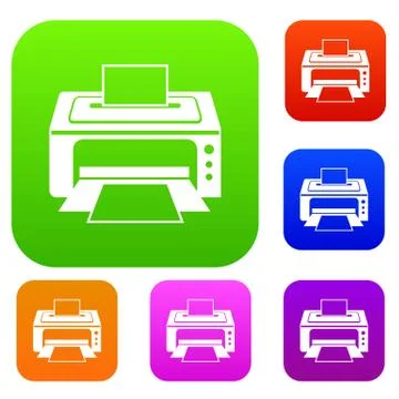 Printer set collection 스톡 일러스트