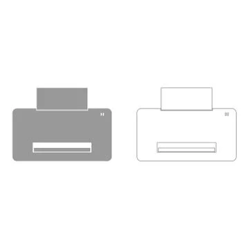 Printer  set  icon . Stock Illustration