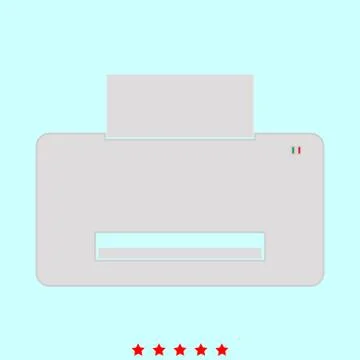 Printer  set  it is color icon . 스톡 일러스트