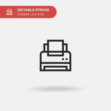 Printer Simple vector icon. Illustration symbol design template for web mobil Stock Illustration