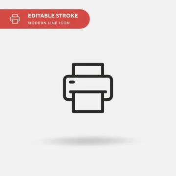 Printer Simple vector icon. Illustration symbol design template for web mobil Stock Illustration