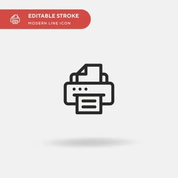 Printer Simple vector icon. Illustration symbol design template for web mobil Stock Illustration