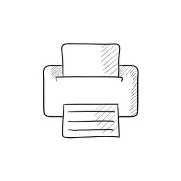 Printer sketch icon Illustrazione stock