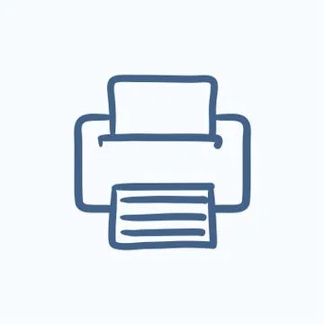 Printer sketch icon Illustrazione stock