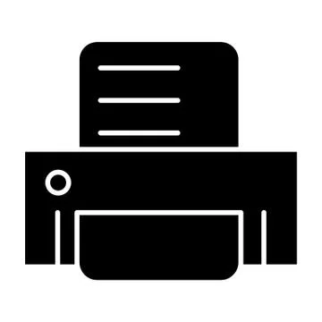 Printer solid icon. Print vector illustration isolated on white. Printout glyph Stock Illustration