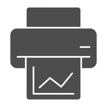 Printer solid icon. Print vector illustration isolated on white. Printout glyph Stock Illustration