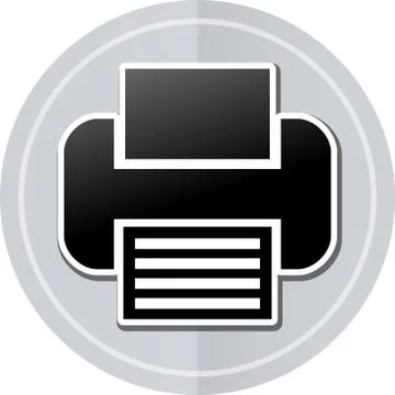 Printer sticker icon Stock Illustration