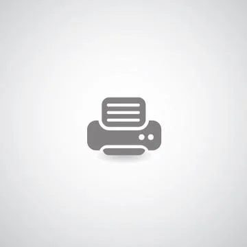 Printer symbol set Illustrazione stock