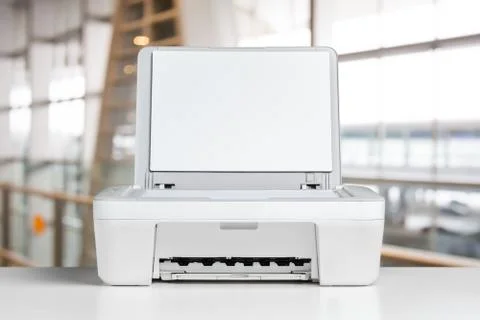 Printer on the table Stock Photos