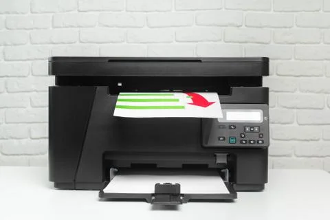 Printer on the table Stock Photos