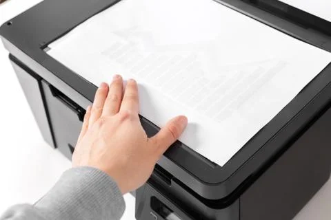 Printer on the table Stock Photos